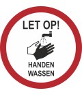Vloersticker handen wassen (rond)