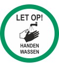 Handen wassen (rond) sticker
