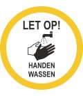 Handen wassen (rond) sticker