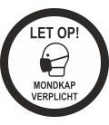 Mondkap verplicht (rond) sticker