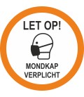 Mondkap verplicht (rond) sticker