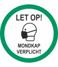 Mondkap verplicht (rond) sticker
