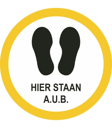 Hier staan a.u.b. (rond) sticker