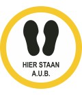 Hier staan a.u.b. (rond) sticker
