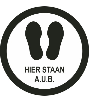 Hier staan a.u.b. (rond) sticker