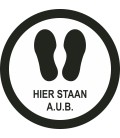 Hier staan a.u.b. (rond) sticker