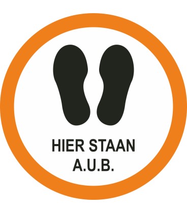 Hier staan a.u.b. (rond) sticker