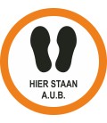 Hier staan a.u.b. (rond) sticker