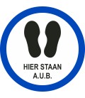 Hier staan a.u.b. (rond) sticker