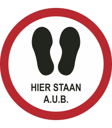 Hier staan a.u.b. (rond) sticker
