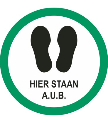 Hier staan a.u.b. (rond) sticker