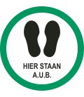 Hier staan a.u.b. (rond) sticker