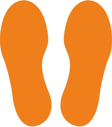 Voetstappen sticker